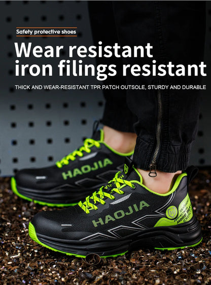 Zapatos de seguridad ligeros para hombre, antirotura, antipinchazos, zapatillas de trabajo, botas de seguridad protectoras, zapatos de trabajo con puntera de acero.