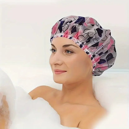 4 gorros de ducha impermeables para mujer, para el hogar, antiaceite y antihumo, para el cuidado del cabello, gorro de ducha para cabello seco.