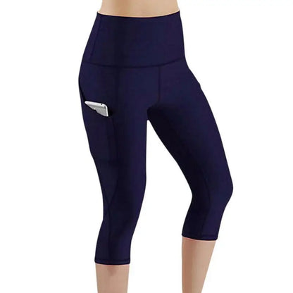 Leggings deportivos sin costuras de cintura alta para mujer, pantalones capri elásticos para yoga, gimnasio, entrenamiento, fitness y running.