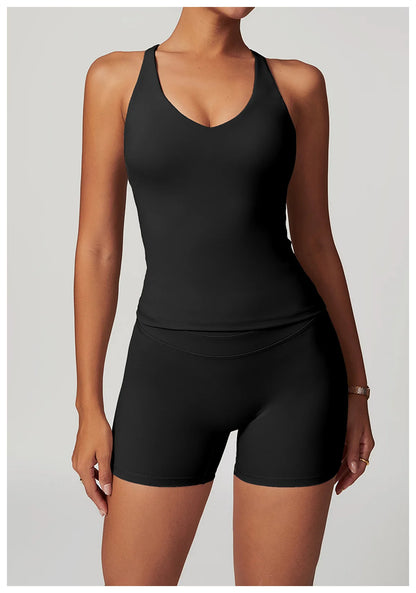 SWELTERING Conjunto de 2 piezas de ropa deportiva para mujer, conjunto de yoga, ropa deportiva para gimnasio, trajes de yoga, conjunto de fitness, chándales, sujetador deportivo, leggings para gimnasio