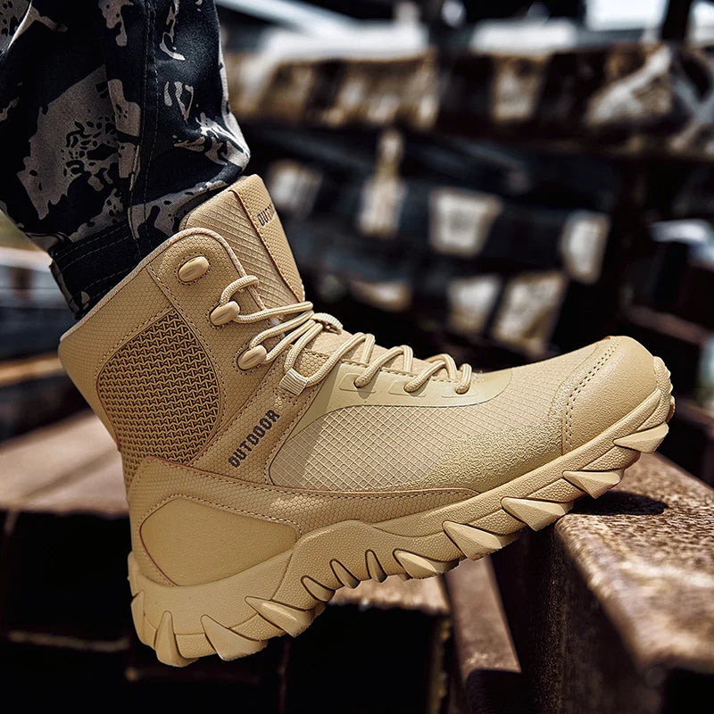 Botas de trabajo para hombre, zapatos de seguridad resistentes al desgaste, zapatos con punta de acero, zapatillas antideslizantes, zapatos de trabajo para adultos.