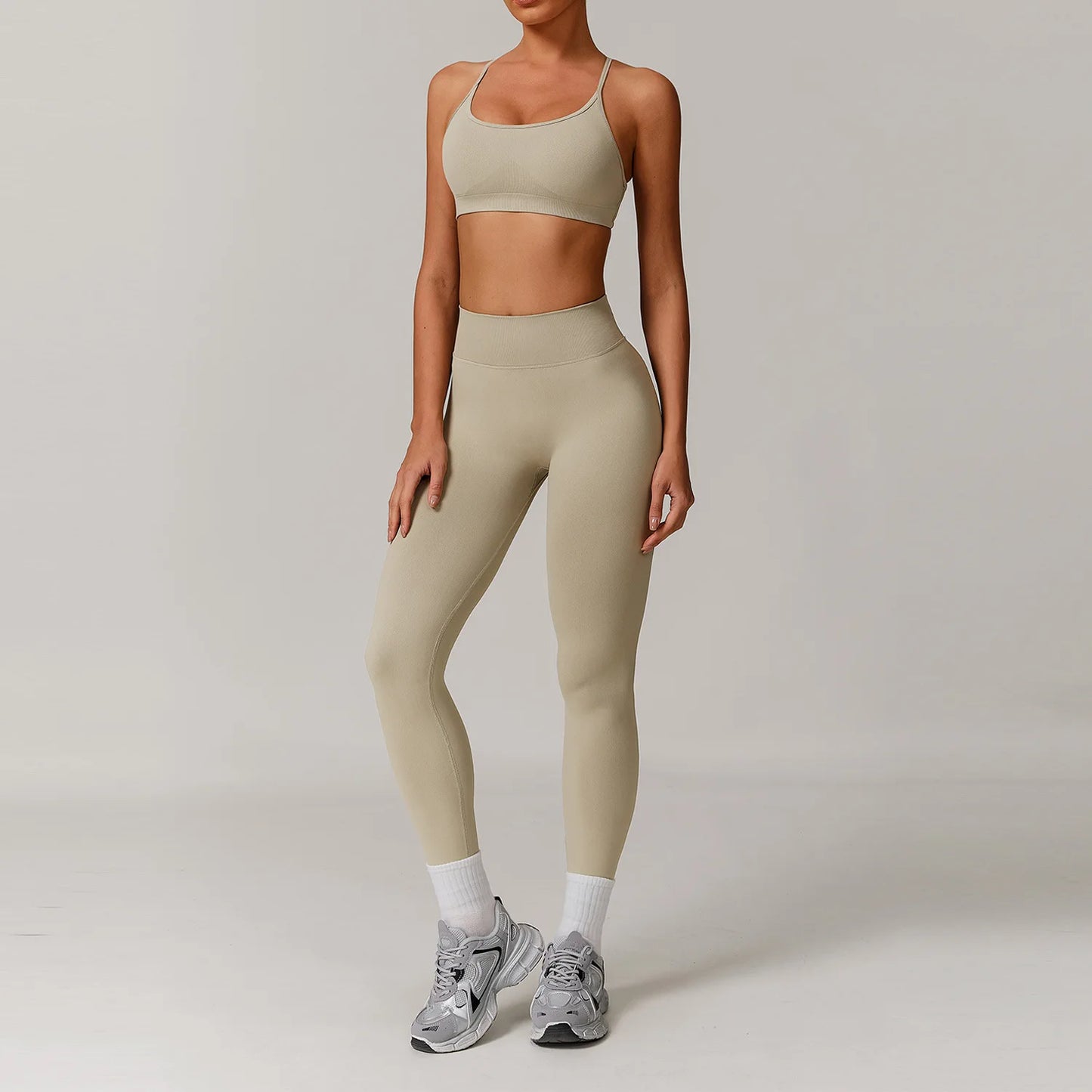Conjunto de yoga deportivo sin costuras para mujer, 2 o 3 piezas, ropa deportiva para gimnasio, conjuntos de yoga para mujer, chándales, sujetador deportivo, leggings para gimnasio