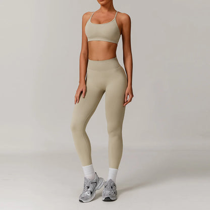 Conjunto de yoga deportivo sin costuras para mujer, 2 o 3 piezas, ropa deportiva para gimnasio, conjuntos de yoga para mujer, chándales, sujetador deportivo, leggings para gimnasio