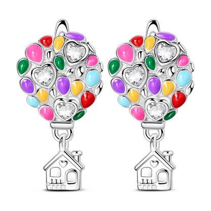 Pendientes brillantes de plata de ley S925 para mujer, con circonitas de colores, diseño de insecto, ideal como regalo de aniversario de boda.