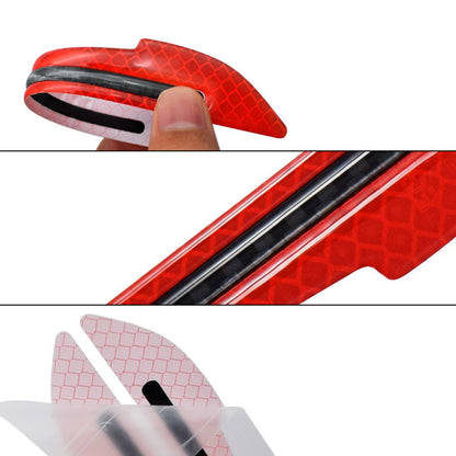Pegatinas reflectantes para coche, cinta de advertencia anticolisión, pegatina protectora sin dejar rastro, advertencia en el espejo retrovisor exterior del coche.