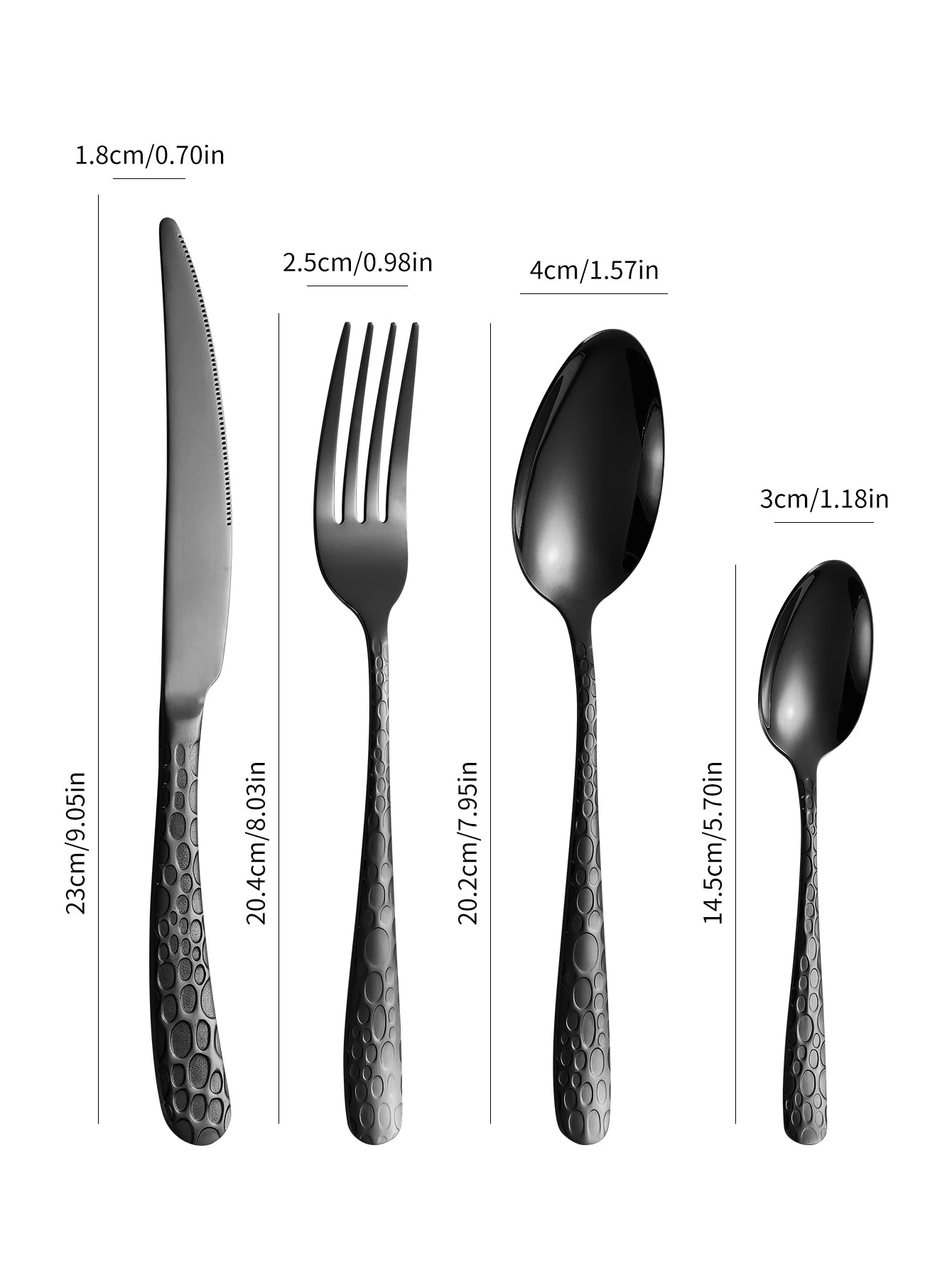 Juego de cubiertos de acero inoxidable negro de 4/6/16/24 piezas, cuchillo, tenedor y cuchara, utensilios de cocina para el hogar, vajilla para cenas navideñas
