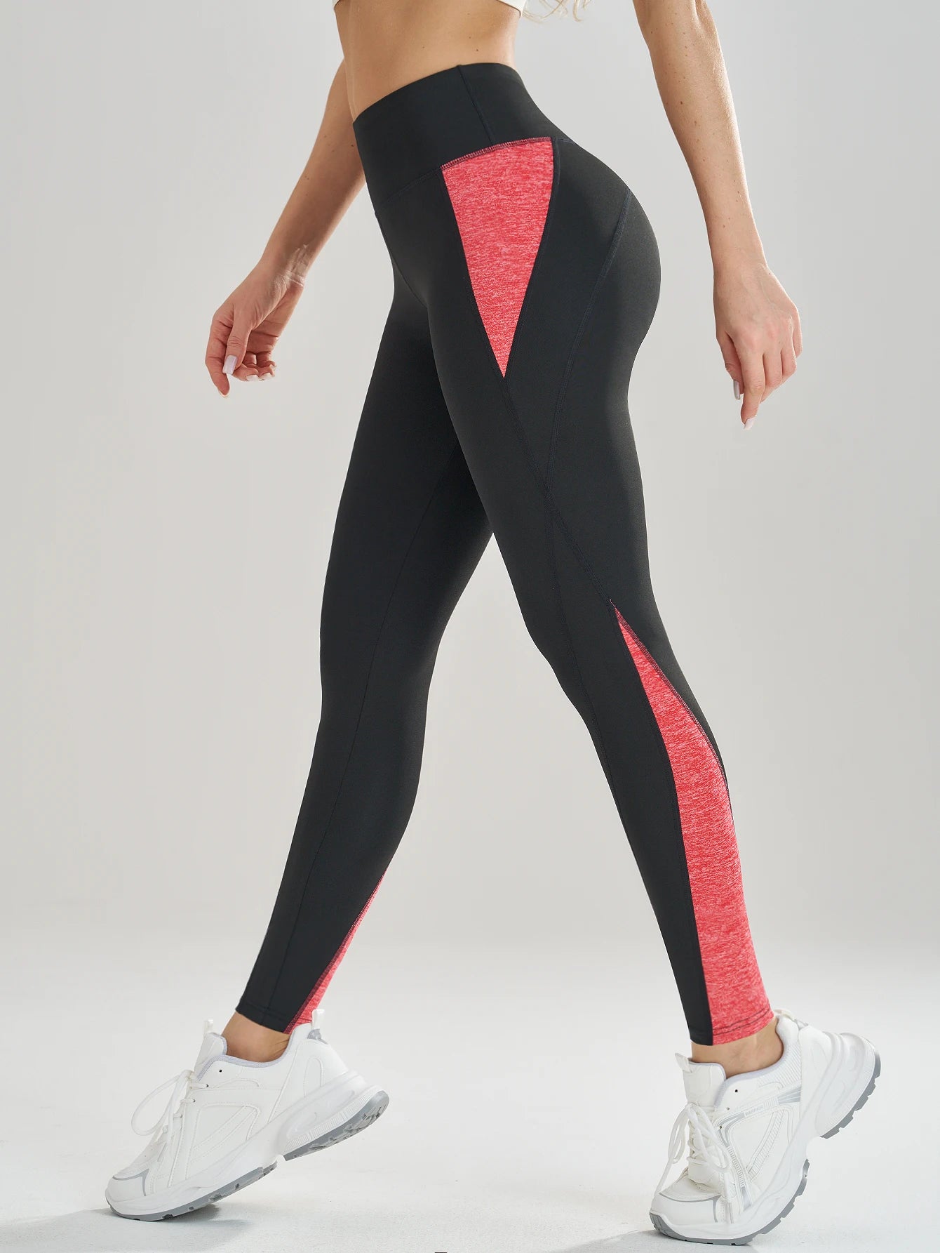 Leggings de yoga multicolor de cintura alta con diseño moldeador de abdomen, ideales para gimnasio, deportes y correr. Pantalones de yoga elásticos en cuatro direcciones.
