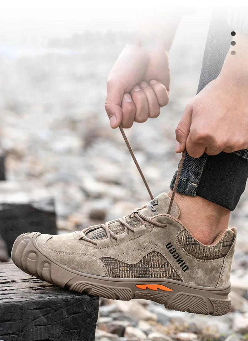 Calzado de seguridad de alta calidad para hombre, con puntera de acero, resistente a golpes y perforaciones. Botas de seguridad antipinchazos.