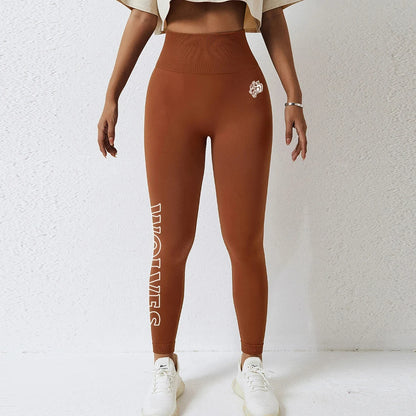 Pantalones de yoga para mujer con estampado de cabeza de lobo en color sólido, tejido de alta calidad, suaves, que no se arrugan, para fitness, correr y entrenamiento.