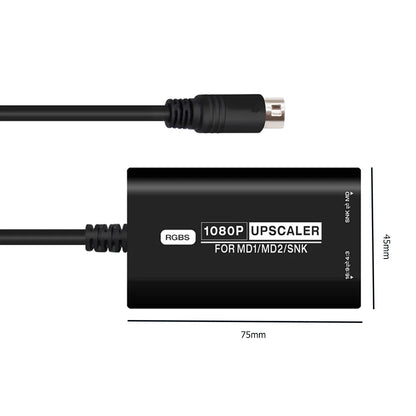 Adaptador de video para consola de juegos, convertidor RGBS compatible con HDMI, consola con interruptor de relación de aspecto, accesorios de juego para SEGA MD1 MD2 SNK