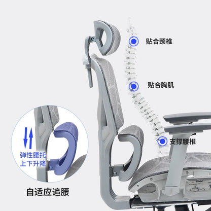 Oficina Computadora de casa Cómoda malla hueca sedentaria Personal de oficina Cintura reclinada ergonómica