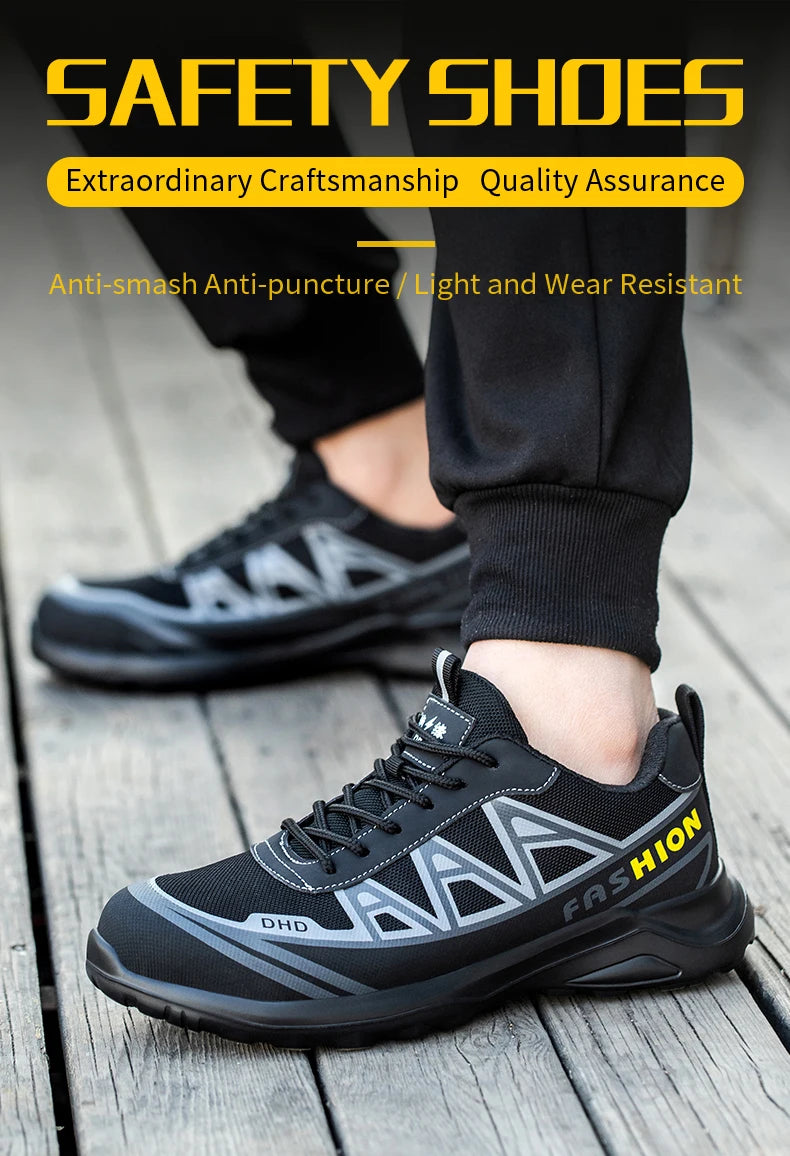 Work Sneakers Men Indestructible Steel Toe Work Shoes Safety Boot Men Shoes Anti-puncture Working Shoes For Men Dropshipping