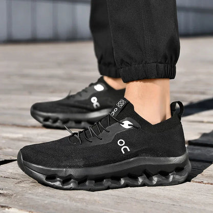 Zapatillas deportivas informales retro de moda para papá con absorción de impactos, parte superior sintética transpirable y suela de goma.