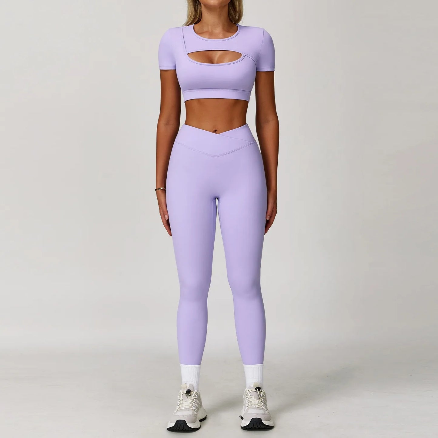 Ctenkevet - Conjunto de 2 piezas de falda corta deportiva para mujer, camiseta push up de secado rápido, conjunto deportivo de dos piezas para yoga
