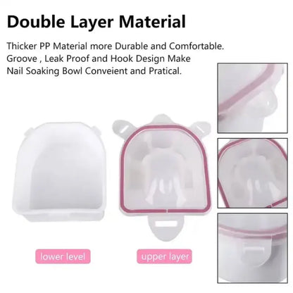 【Gran oferta】Recipiente para remojo de quitaesmalte, herramientas de salud para el tratamiento de uñas, recipiente duradero para burbujas de cuidado córneo.