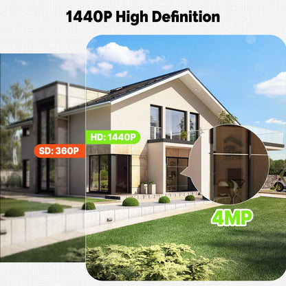 Cámara de seguridad solar inteligente MOES, WiFi de doble banda 2.4/5 GHz, resistente al agua IP65, monitoreo mediante aplicación (Alexa/Google Home), Tuya