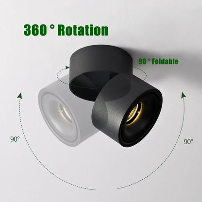 Focos LED plegables, focos de pared, lámpara de techo, iluminación interior de superficie para sala de estar y cocina.