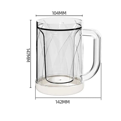 Inicio con asa Refrigerador de líquidos Taza congelada Verano Doble capa Congelador Jarras de cerveza Jarras de cerveza transparentes espesadas de PET