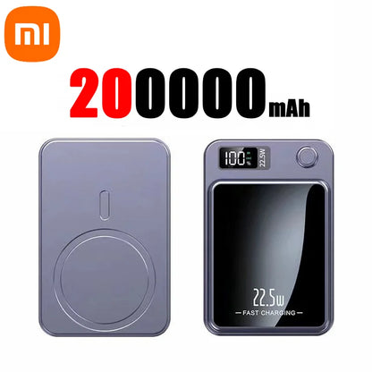 Banco de energía magnético inalámbrico Xiaomi de 500.000 mAh y 22,5 W, carga ultrarrápida, batería externa portátil para iPhone y Samsung.