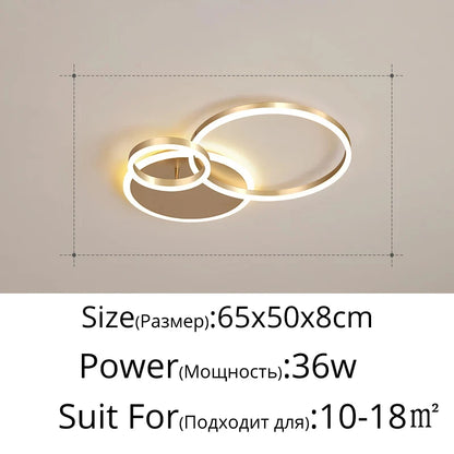 Lámparas de araña LED modernas, iluminación interior para sala de estar, estudio, dormitorio, lámparas de anillos redondos, lámparas de araña con lustre para vestíbulo, luminarias