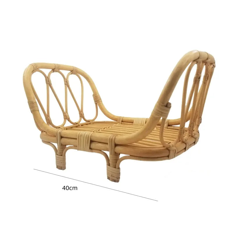 Accesorios de fotografía para recién nacidos, muebles, cesta redonda de ratán retro, accesorios para fotos de bebés, fondo para cama de bebé niña niño posando