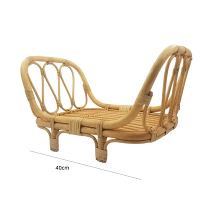 Accesorios de fotografía para recién nacidos, muebles, cesta redonda de ratán retro, accesorios para fotos de bebés, fondo para cama de bebé niña niño posando