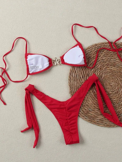 2025 Women Bikini Sexy Fashion Split Swimsuit Backless Beach Swimsuit