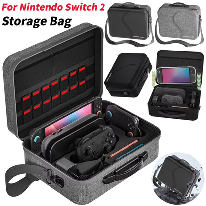Bolsa para consola de juegos Switch 2, mando, accesorios, estuche rígido, estuche de viaje, estuche de transporte, accesorios.