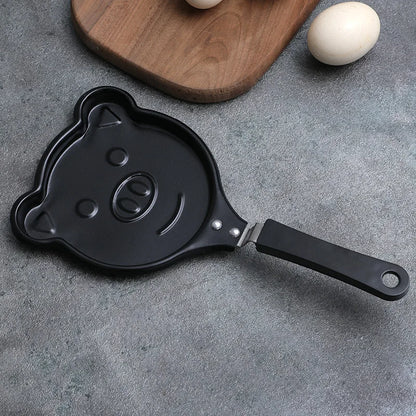 Mini sartén para tortillas, divertida sartén para desayuno con dibujos animados, sartén para panqueques, ollas antiadherentes, utensilios de cocina para el desayuno
