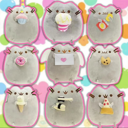 Juguete para gatos, juguete de peluche de Animal suave, almohada de gatito blanco y gris, regalo de cumpleaños, juguetes para mascotas Deco