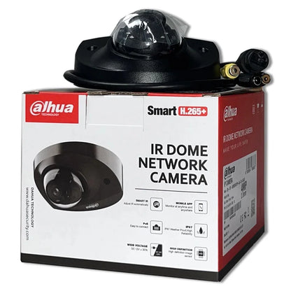 Mini cámara IP Dahua Starlight de 4 MP con micrófono integrado, antivandálica, compatible con tarjeta SD y alarma (IPC-HDBW2431F-AS-S2)