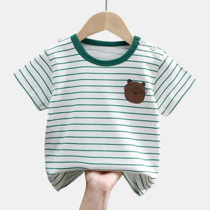 Ropa para niños, camisetas, ropa para niños, camisetas de verano para niños y niñas, camisetas de dibujos animados, ropa de manga corta, 100 % algodón, ropa para bebés