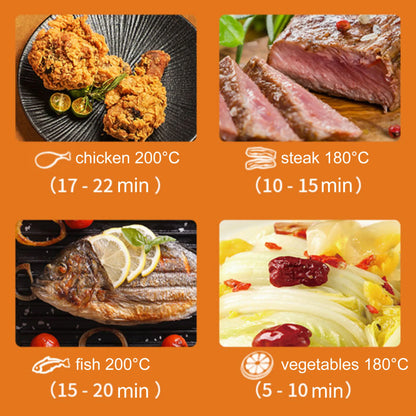 Freidora de aire DIVEDEER de 5 l, gran capacidad, automática, para cocina doméstica, horno de convección de 360°, freidora sin aceite