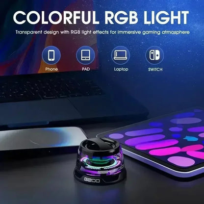 Altavoz Bluetooth magnético para exteriores, inalámbrico, portátil, minialtavoz estéreo de viaje con luz RGB y soporte para teléfono, novedad de 2025