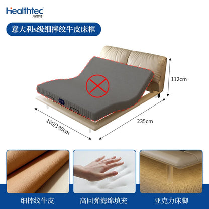 Cama inteligente para dormitorio, sofá de masaje de lujo, diseño moderno, cama de masaje de madera, dormitorio sencillo, sala de estar matrimonial, muebles