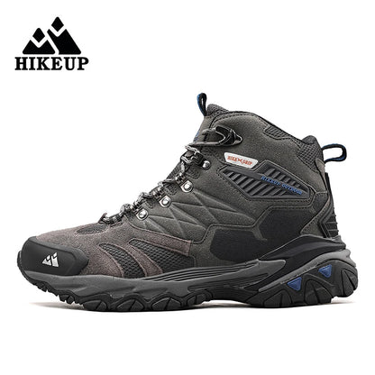 Botas de invierno HIKEUP para hombre, botas de senderismo para exteriores, de ante, de caña alta, impermeables, tácticas, de combate, militares.