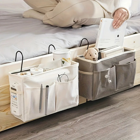 Cabecero de cama, base de cama duradera y cesta de pared para ahorrar espacio, diseño minimalista.