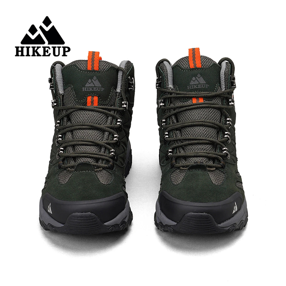 Botas de invierno HIKEUP para hombre, botas de senderismo para exteriores, de ante, de caña alta, impermeables, tácticas, de combate, militares.