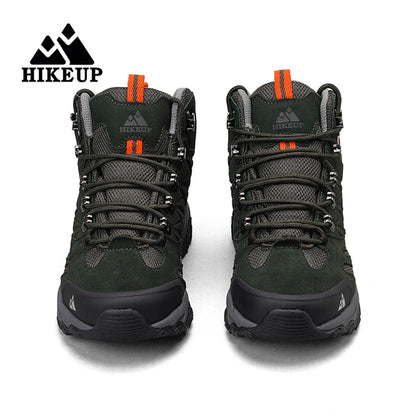 Botas de invierno HIKEUP para hombre, botas de senderismo para exteriores, de ante, de caña alta, impermeables, tácticas, de combate, militares.