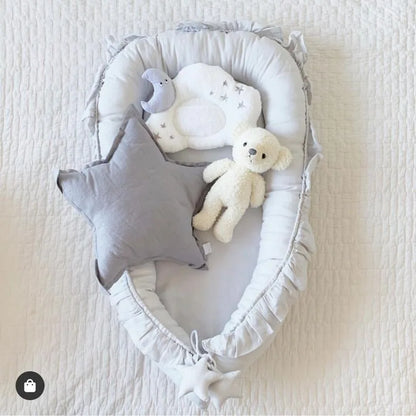 Cuna para bebé, parachoques, nido de bebé, ropa de cama infantil de algodón, nido portátil para recién nacidos, ajustable, portátil, para dormir juntos