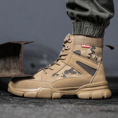Zapatillas indestructibles, zapatos de seguridad con puntera de acero, resistentes a perforaciones, botas tácticas