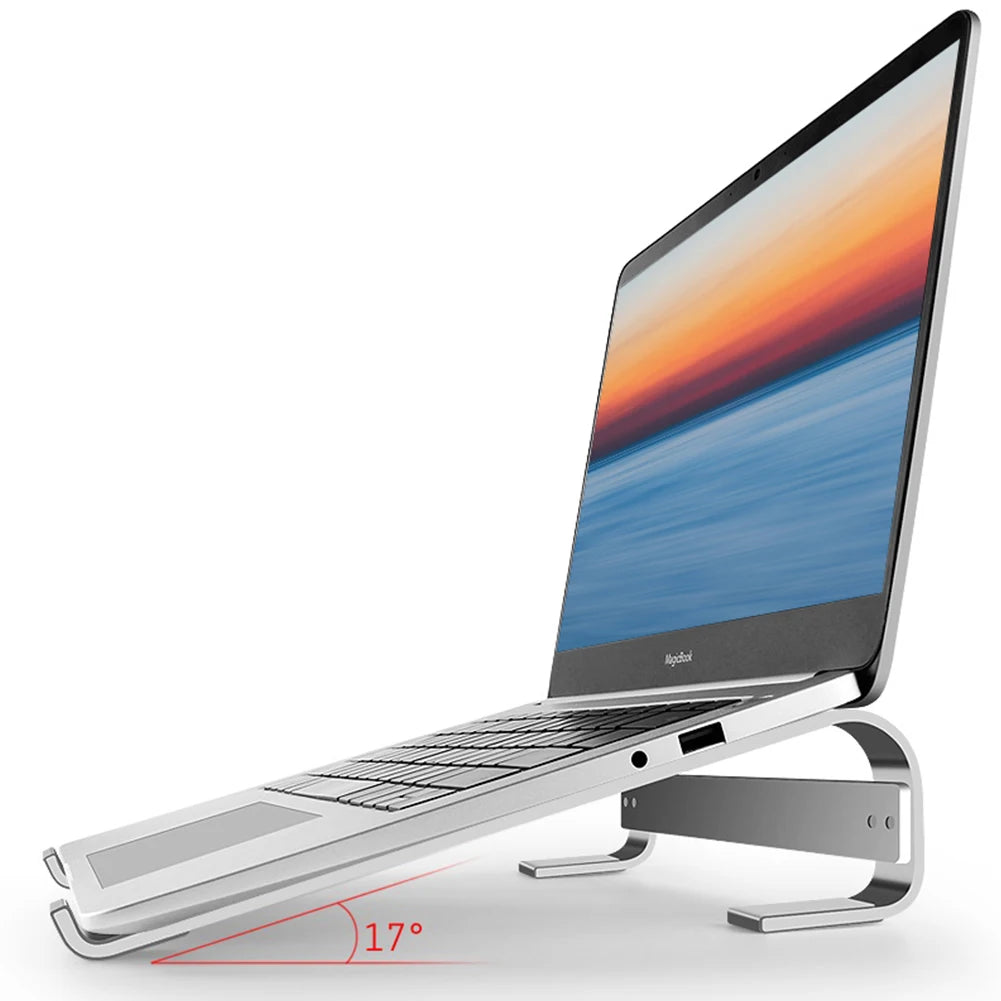Soporte de escritorio para portátil de aleación de aluminio, ventilado, antideslizante, para MacBook, Dell y HP.