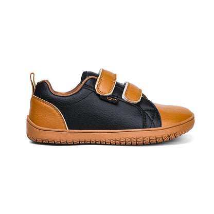 Zapatos descalzos para niños y niñas, zapatillas minimalistas de moda con punta ancha, ligeras, con velcro, de cuero artificial