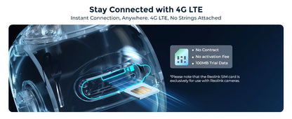 Cámara de seguridad celular REOLINK 4K, SIM 3G/4G LTE, alimentación solar, visión nocturna a color, almacenamiento local/en la nube, cámara exterior con batería