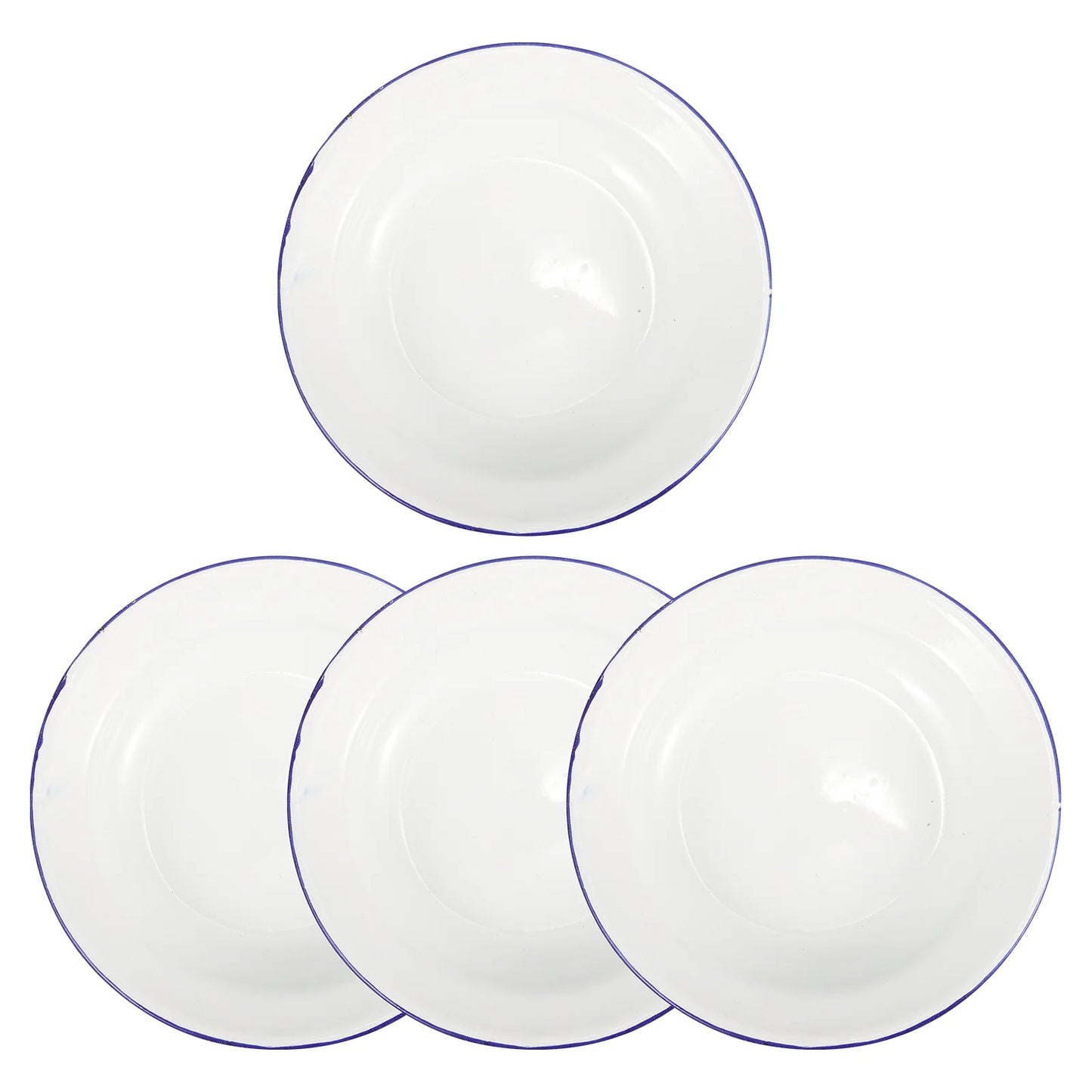 4 platos esmaltados retro para camping, restaurante, servicio de comida, platos de estilo vintage, vajilla de cocina para el hogar, plato para servir catering.