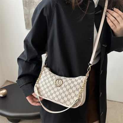 Bolso de mano con estampado retro moderno, moderno, para mujer, con un solo hombro, pequeño, cuadrado, versátil, de piel sintética y poliéster.