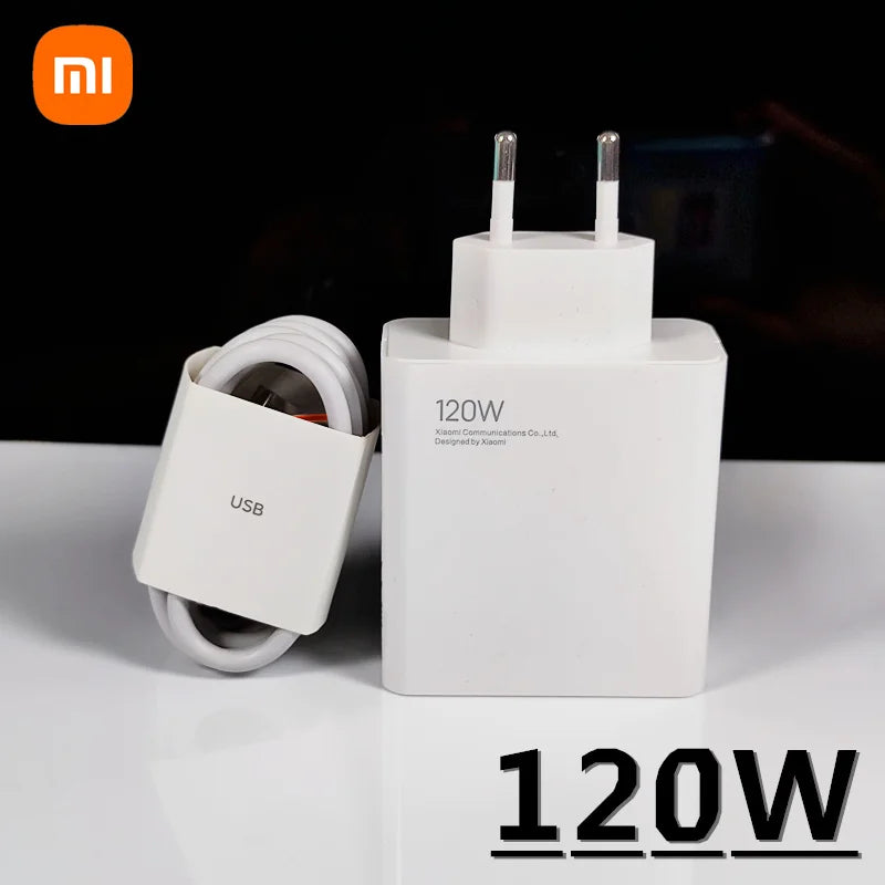 Cargador turbo original Xiaomi de 120 W, carga rápida tipo C, 6 A, adaptador de corriente, cable USB para Mi 13 Ultra, 12T Pro, 11T, RedMi Note 13