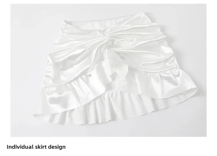 Sexy Bikini Three-Piece Set Swimsuit Women's Ins Slimming Cover-Up Thermal Spring Bathing Female Model Skirt Style Swimsuit