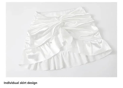 Sexy Bikini Three-Piece Set Swimsuit Women's Ins Slimming Cover-Up Thermal Spring Bathing Female Model Skirt Style Swimsuit