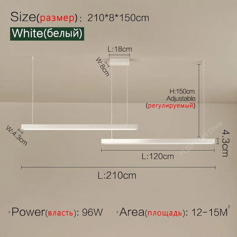 Lámpara de araña para comedor, lámpara nórdica moderna para mesa de comedor, lámpara de bar, luces para restaurante, luces de cocina, lámparas LED de tira para oficina.